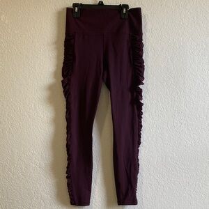 Athleta Women's Ruffled Leggings - Dark Purple